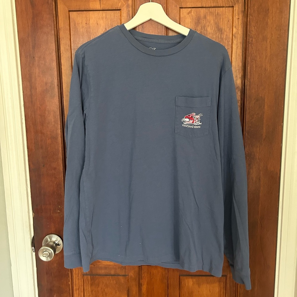 Vineyard Vines Men's Navy Long Sleeve Tee